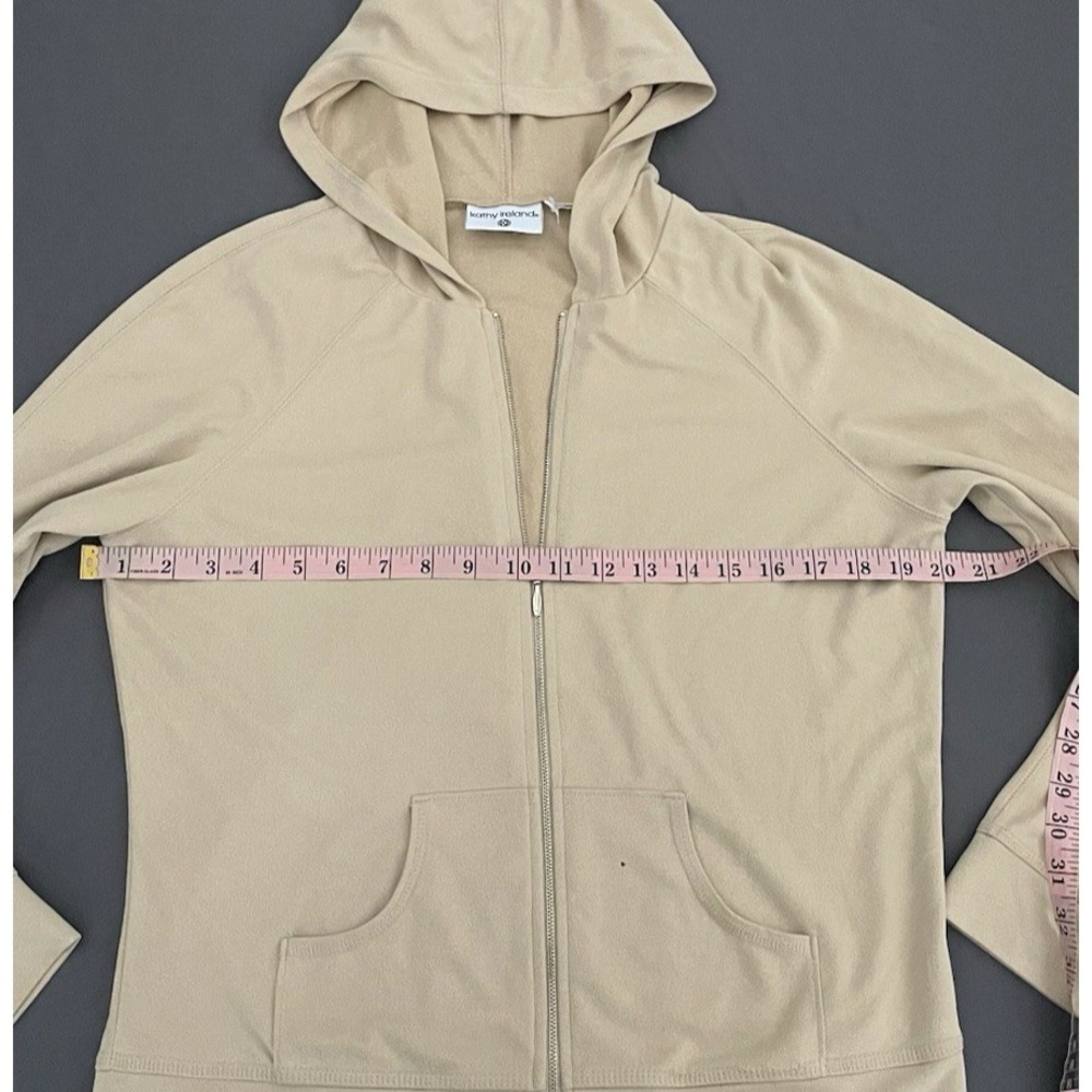 Kathy Ireland Beige Tan Jacket Lightweight Womens Small Long Sleeve Full Zip - Picture 8 of 10